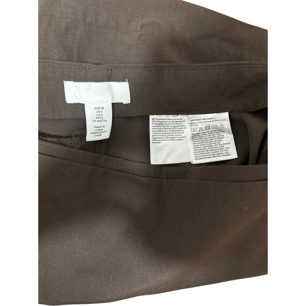 H&M Brown Skort Size 6 Women's Skort with Button Detail - Picture 4 of 6